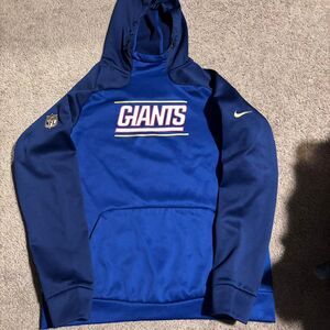 New York Giants Hoodie Mens Medium Blue Pullover Football NFL Therma Fit Nike